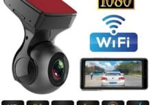 170° Wifi Dash Cam Car Camera HD 1080P Car DVR Car Video G Sensor, black