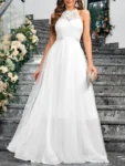 kf-S8686bf73ca9546beac8ee4985a920587E-Elegant-Chiffon-Wedding-Dresses-Beach-Applique-Lace-Bride-Gown-Halter-Neck-Boho-Princess-Party-Gowns-Lace